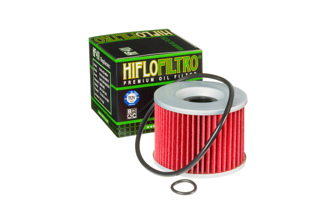 HIFLO filtro de aceite HF401 para varios modelos Benelli / Bimota / Honda / Kawasaki / Yamaha con aro tórí-kit