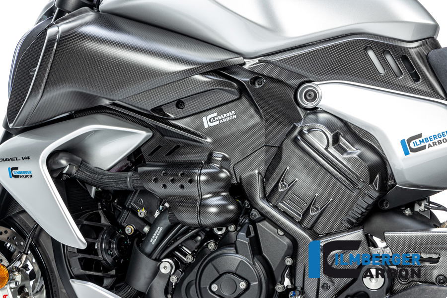 Tapa de culata de carbono Ilmberger lado izquierdo, mate, Ducati Diavel V4, 2023-