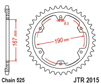 Kit de cadena EK 525 MVXZ-2 para Triumph Tiger Sport 850 año del modelo 2021-2024 Color Naranja