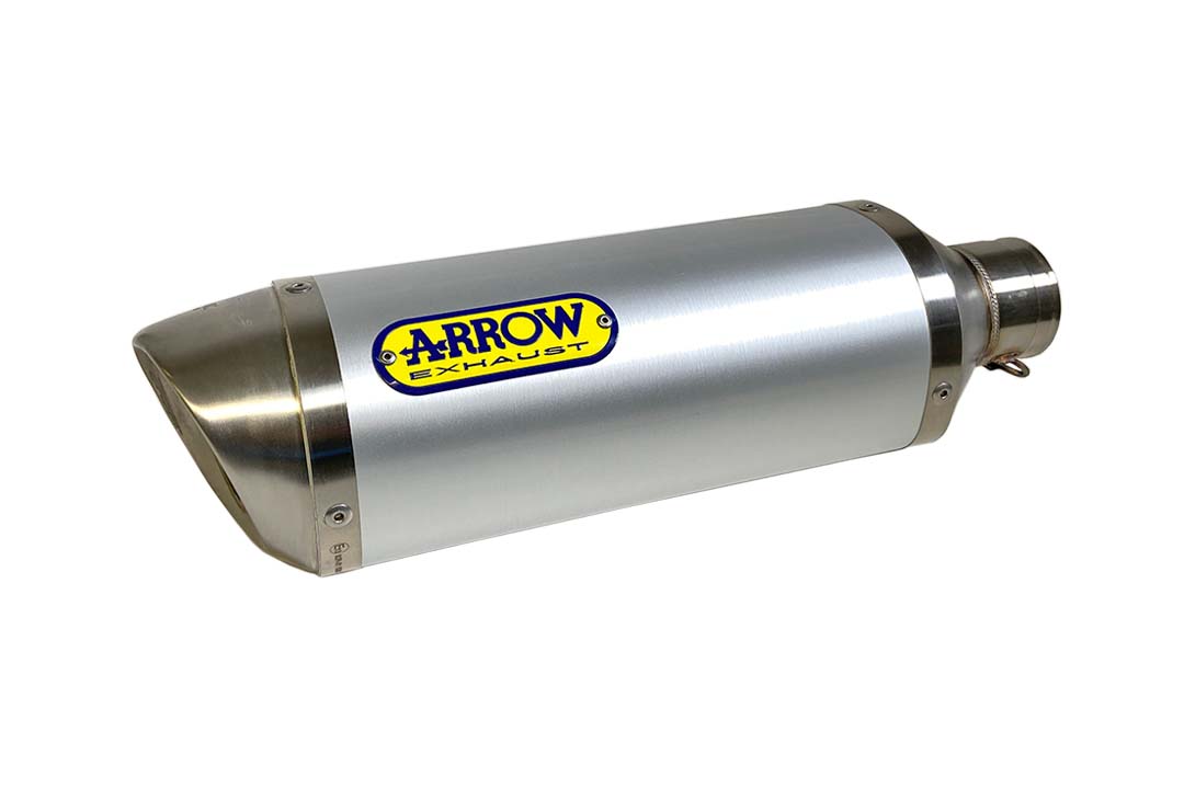 Escape ARROW THUNDER para Yamaha MT07 / Tracer 700 2014-2020, Aluminio con tapa final de acero inoxidable (Solo con colector ARROW)