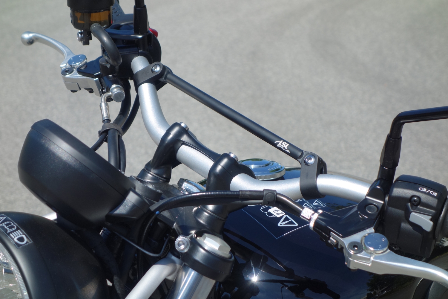 Barra transversal LSL manillarstrebe en negro mate