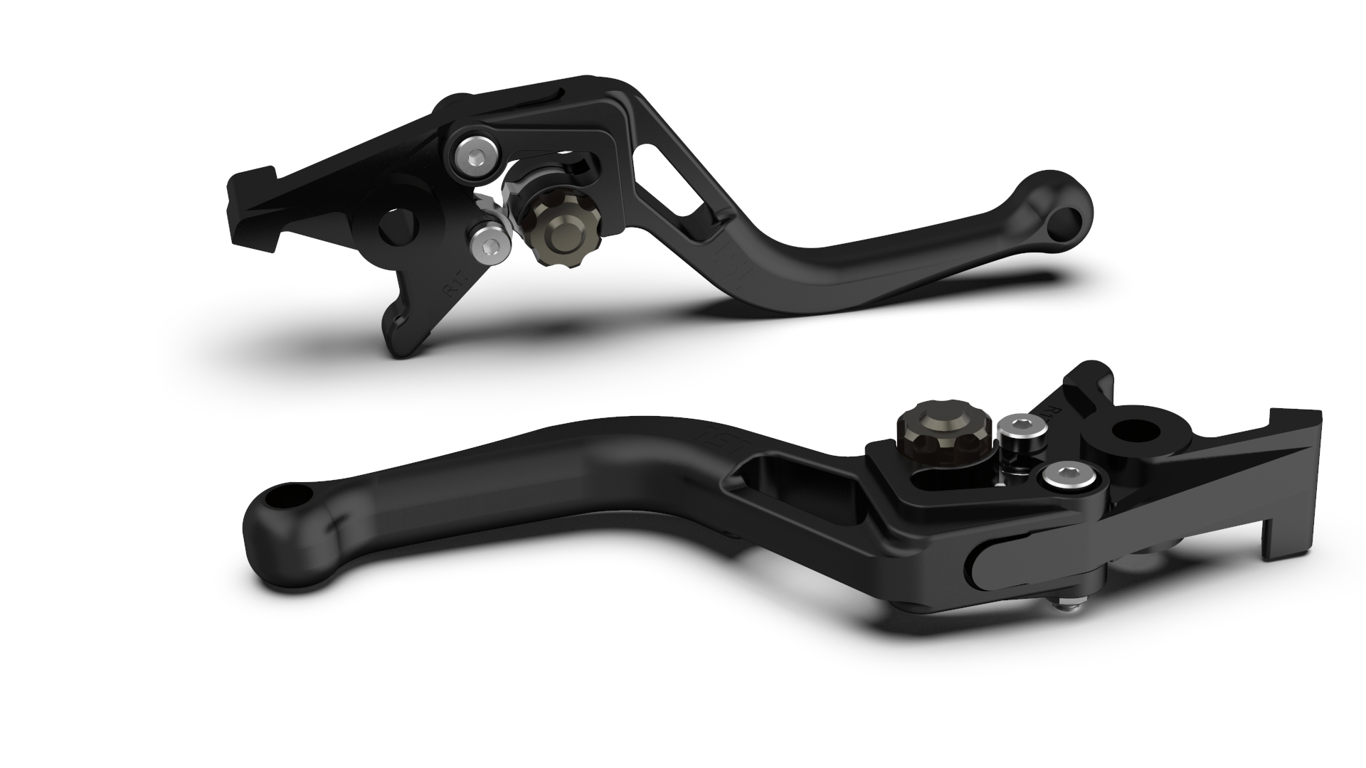 Maneta de freno LSL BOW R82G, corta, negro arenado/antracita