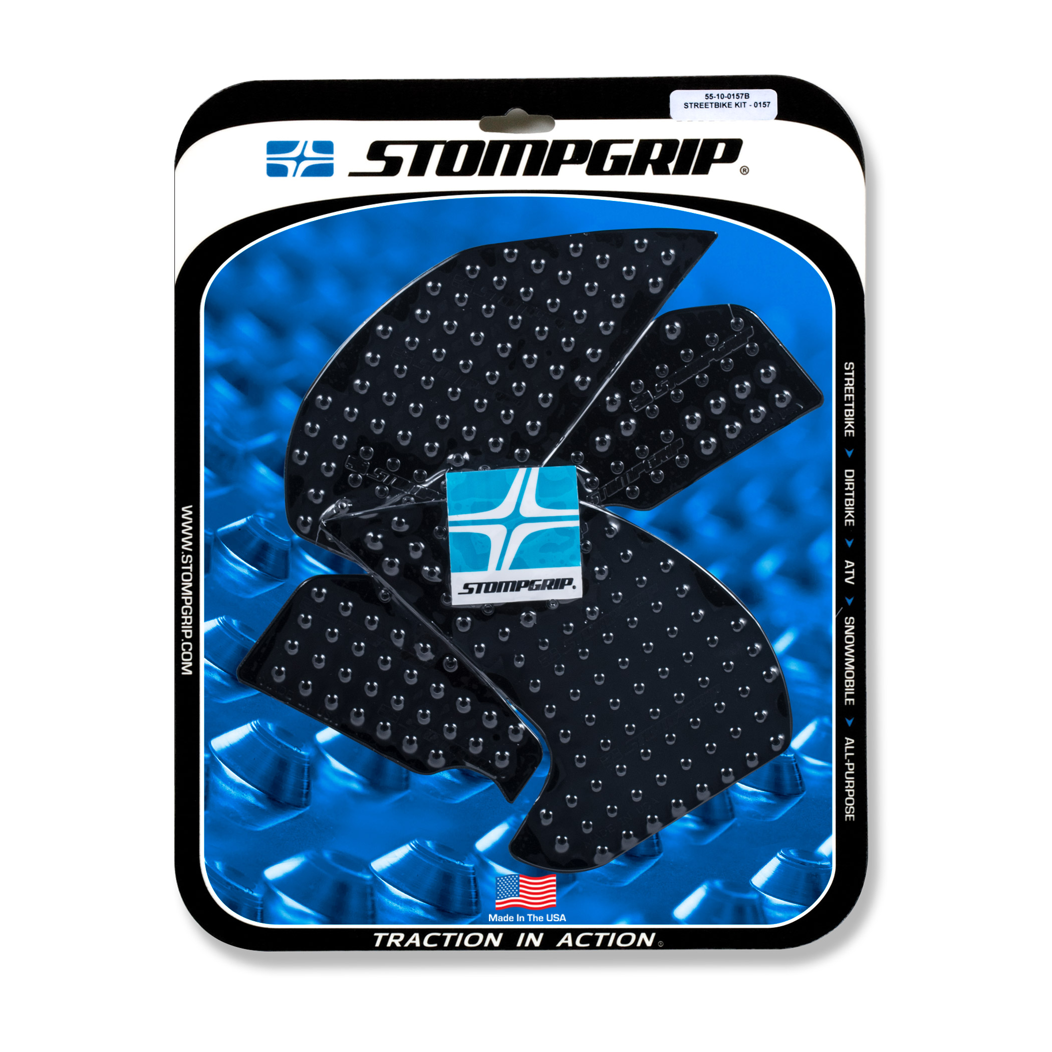 Stompgrip negro, Volcano, para Yamaha MT07, 2018-2021