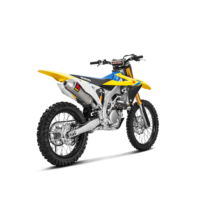 Línea Akrapovic Evolution (Titanio) sistema de escape para Suzuki RM-Z 450 2018-2025