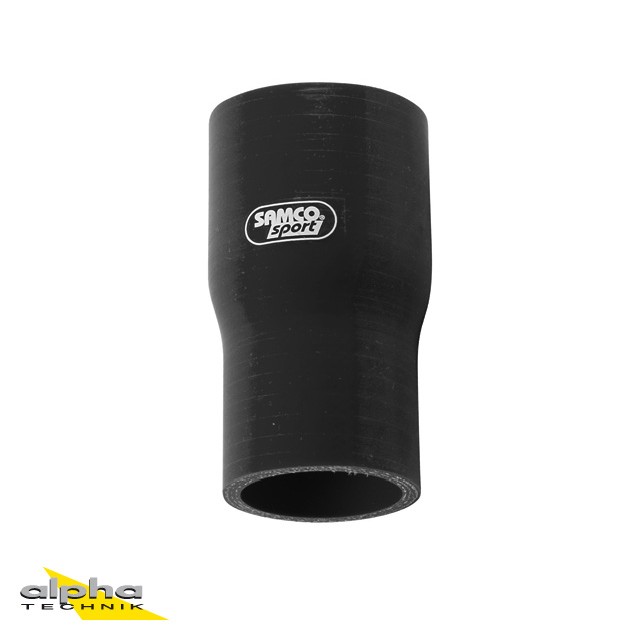 Reductor de manguera de silicona SAMCO SPORT negro de diámetro interior 28 mm a 25 mm