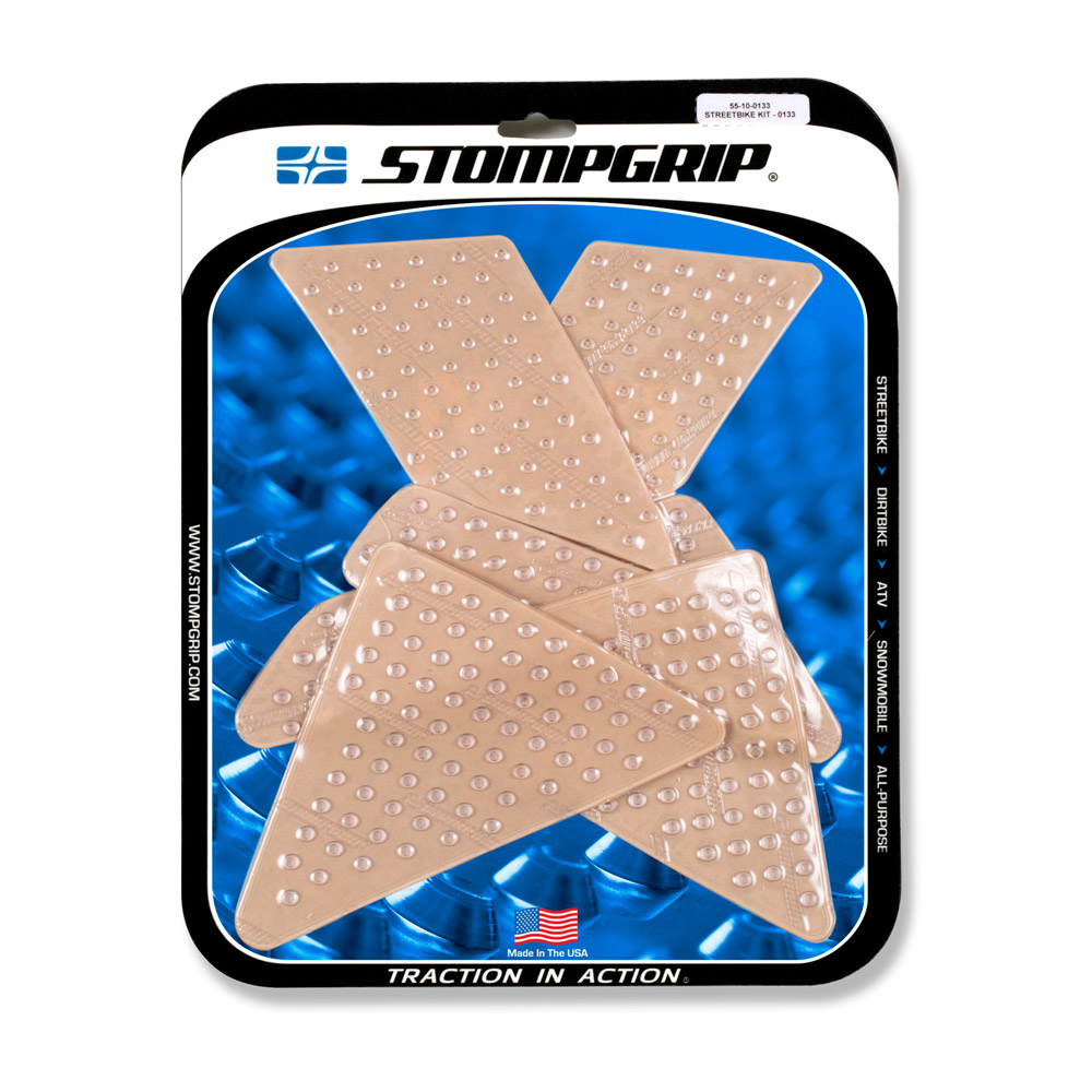 Stompgrip Traction Pads transparentes, para Suzuki DR200S, 2015-2020