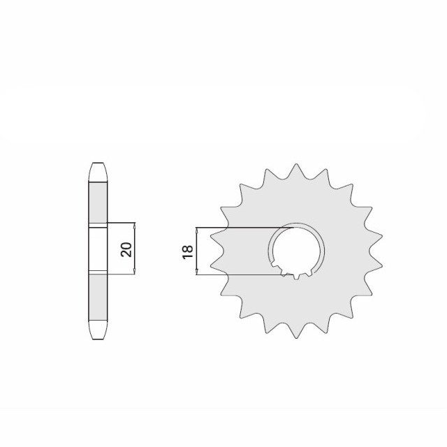 Piñón, 14 dientes, paso 428
