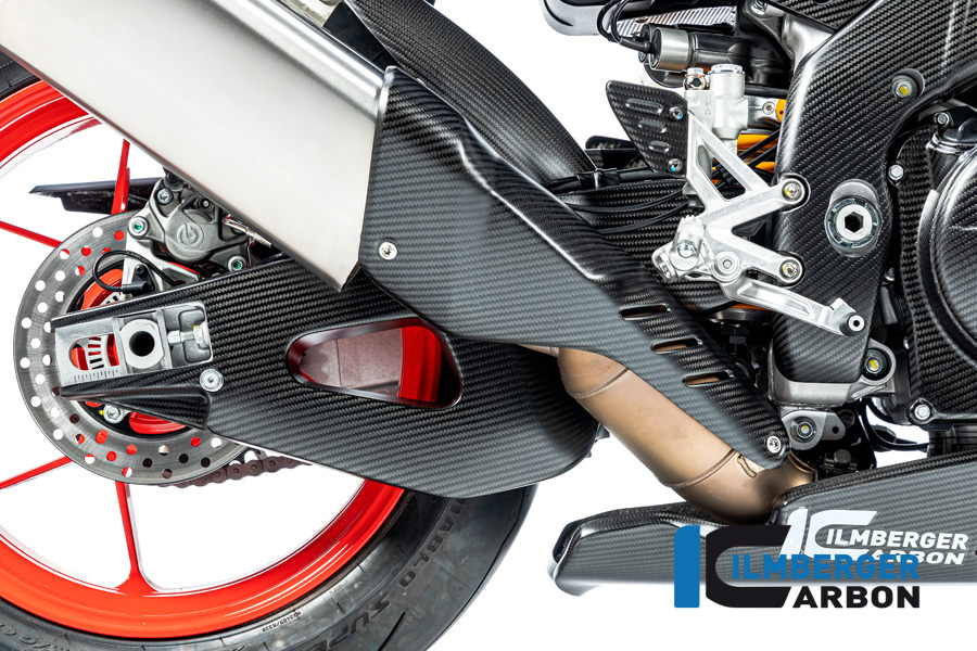 Cubierta de basculante de carbono Ilmberger lado derecho mate para Aprilia RSV4 / Tuono V4 2021-