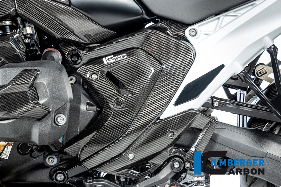 Ilmberger Carbono Tapa del Triángulo del Chasis, brillante, BMW R1300GS 2023-