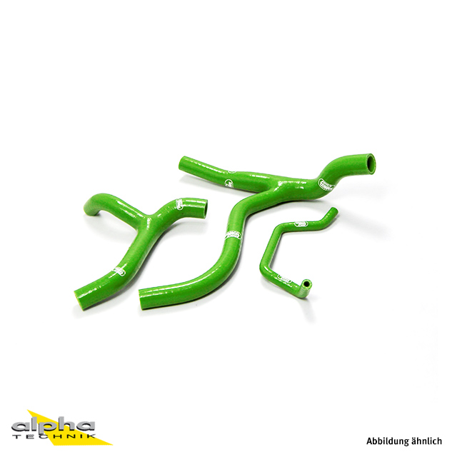 Kit de mangueras de silicona SAMCO SPORT pieza en Y - Diseño Race verde para Kawasaki KX450F año del modelo 2012-2015
