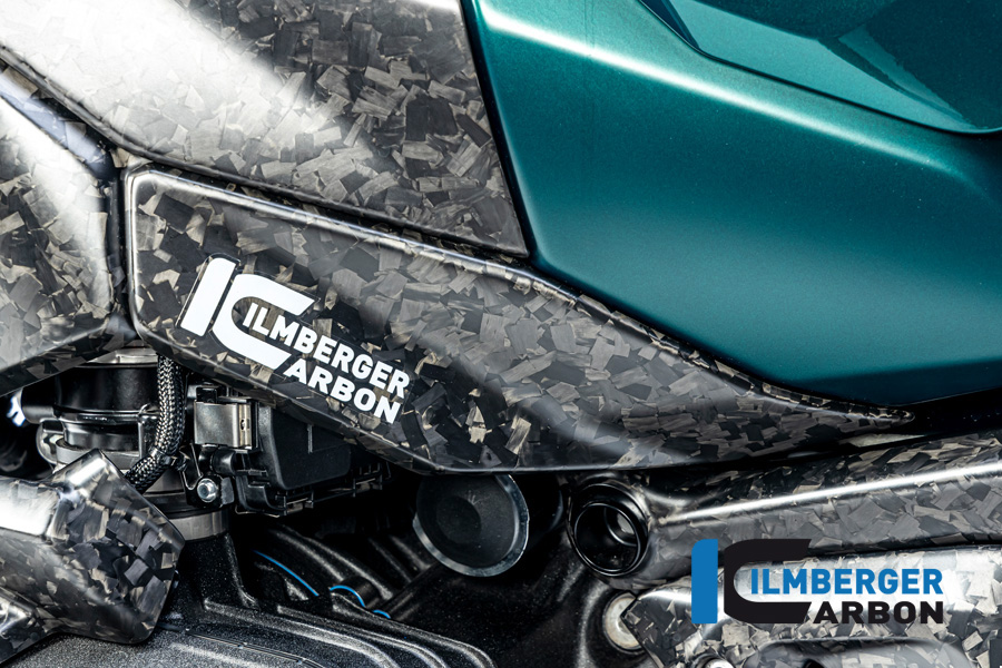 Cubierta inferior de depósito de gasolina Ilmberger Carbon lado izquierdo, Black Diamond Carbon, mate, BMW R1300GS 2023-