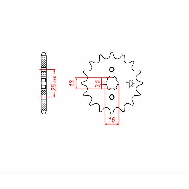 Piñón, 10 dientes, Paso 420