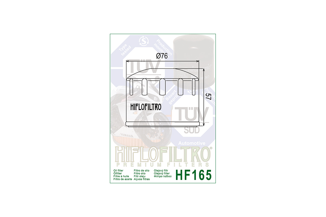 Filtro de aceite HIFLO filtro de aceite HF165 para BMW F800S 2006-2010 / BMW F800ST 2006-2013