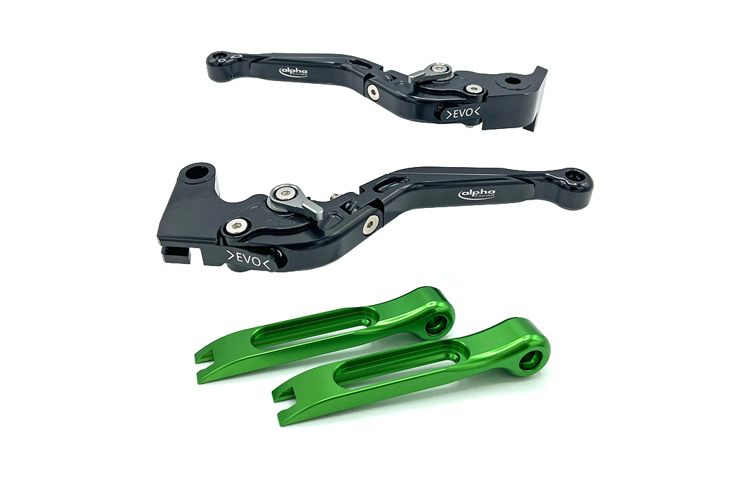 Extremo de color para palancas EVO by ALPHA RACING, aluminio verde
