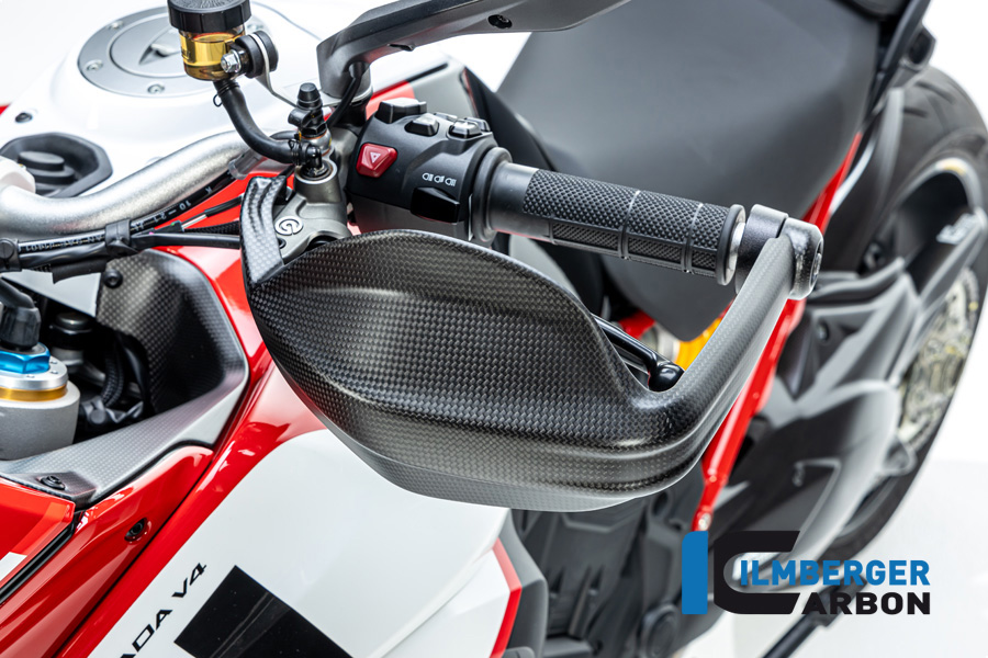 Protector de manos de carbono Ilmberger lado izquierdo, mate, Ducati Multistrada V4 2020-