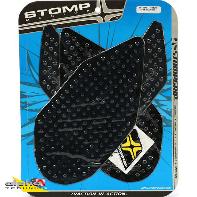 Stompgrip negro, Volcano, para Suzuki GSX-R1000, 2007-2008