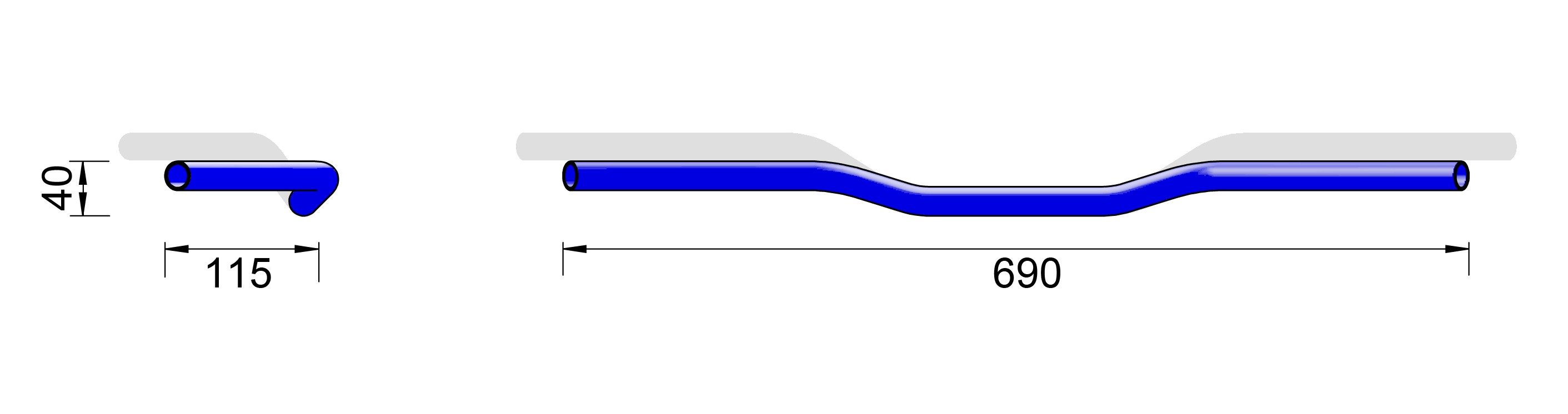 LSL manillar de Aluminio CLUBMAN® Speed Bar AS1, 7/8 pulgadas, negro