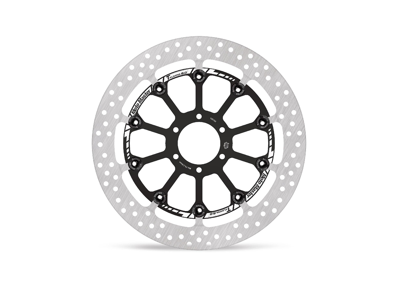 MOTO MASTER disco de freno anterior, delantero simétrico rotacionalmente, T-Floater para BMW HP4 Año del modelo 2011-2014 / S1000RR Año del modelo 2008-2018 con OZ/PVM llanta