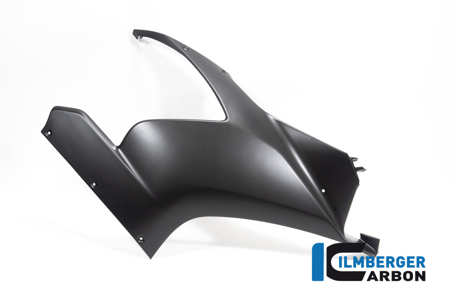 Panel lateral de carenado de carbono Ilmberger preparado para alerón lado derecho, mate, Ducati Panigale V2 2020-