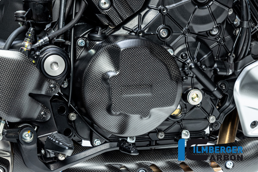 Cubierta de tapa de embrague de carbono Ilmberger, mate, Ducati Multistrada V4 Pike's Peak 2022-, Diavel V4 2023-