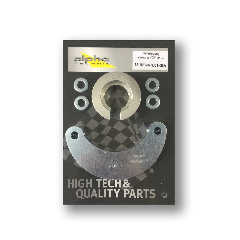 Kit de reducción de altura alpha Technik 35mm Yamaha YZF-R125, RE39, años de modelo 2019 - 2020