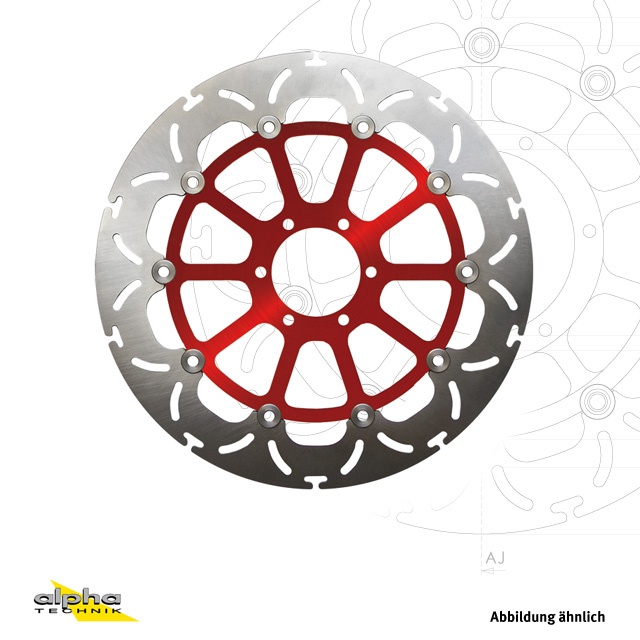 alpha Technik disco de freno ABD33 rojo