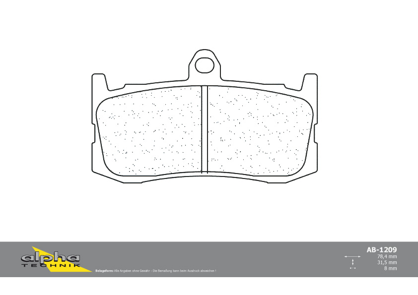 alpha Technik pastillas del freno Racing sin ABE