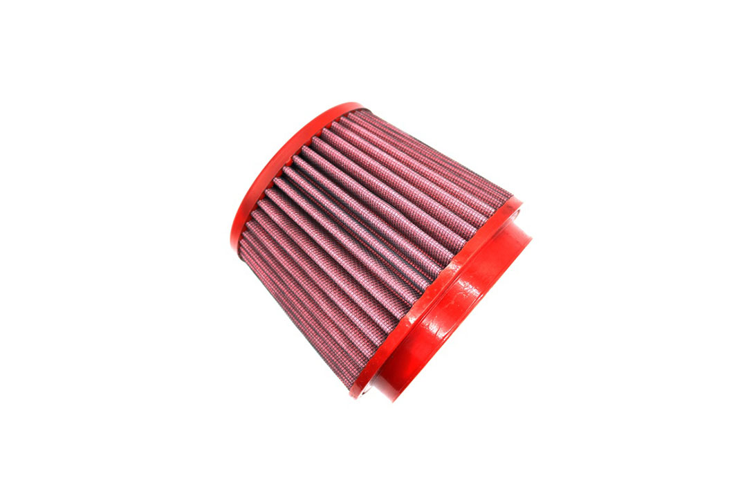 Filtro de aire deportivo universal BMC Cónico, 114 mm de diámetro, 130 mm de longitud, central, Tapa metálica