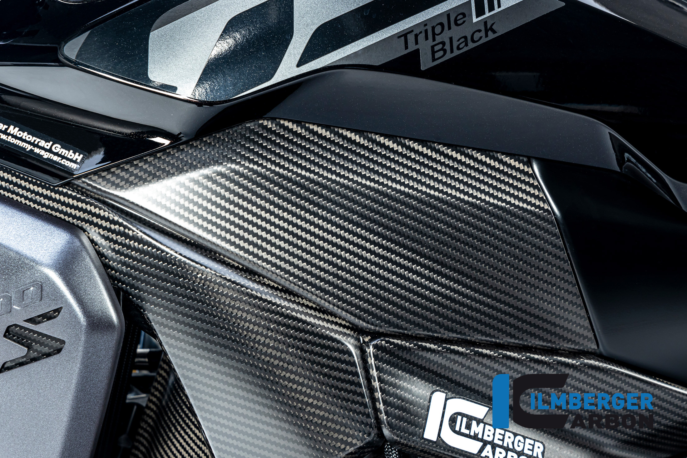 Ilmberger Carbon depósito de gasolina inferior lado izquierdo (arriba parte), mate, BMW R1300GS 2023-