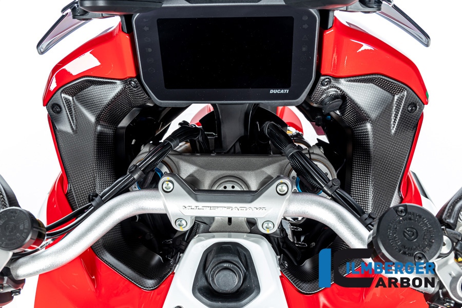 Cubierta de Carbono Ilmberger lado izquierdo junto al salpicadero, mate, Ducati Multistrada V4 2020-
