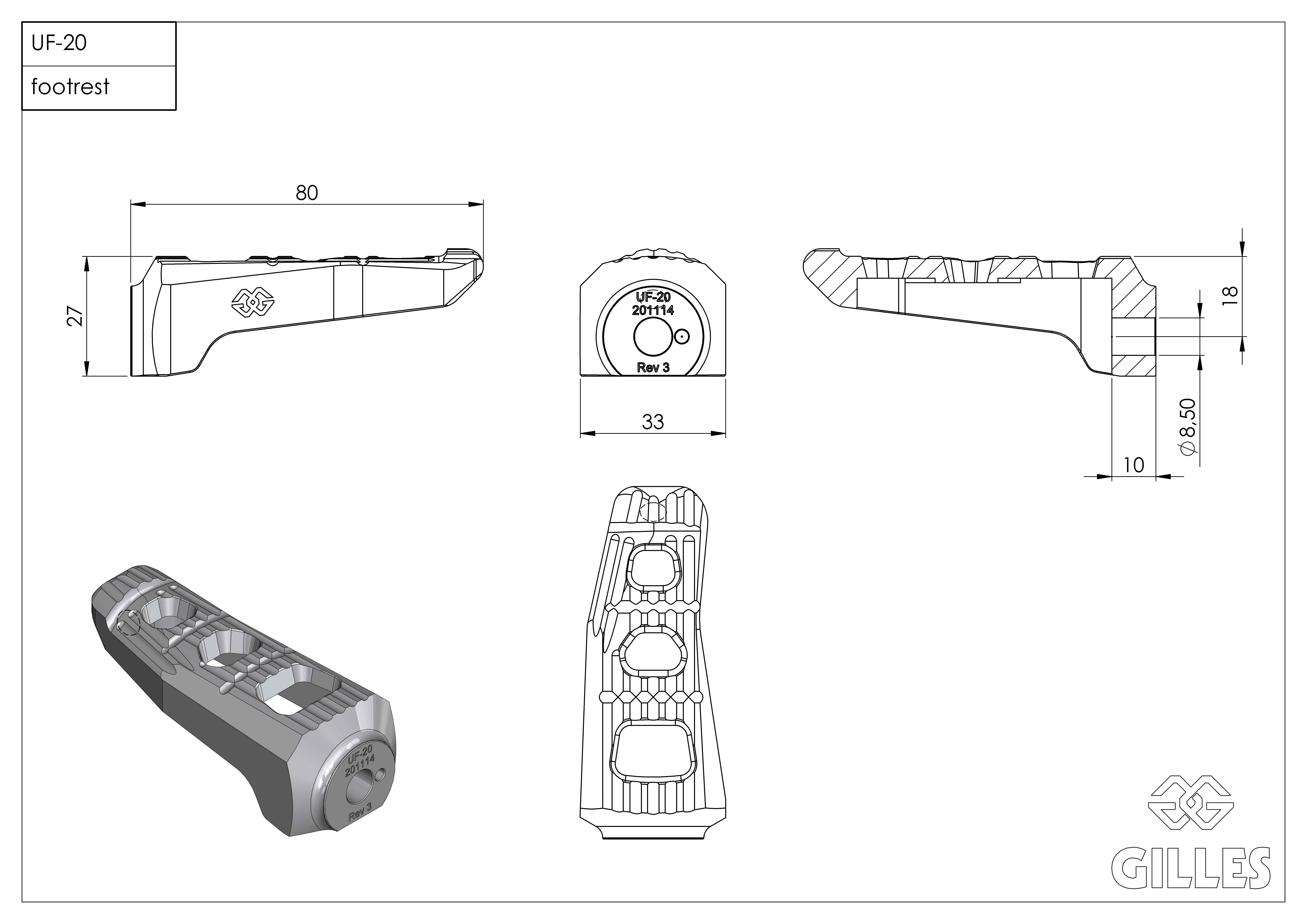 Kit de estriberas de repuesto Gilles Touring, para piloto, negras para Suzuki GSX-R1000, GSX-R750, GSX-R600