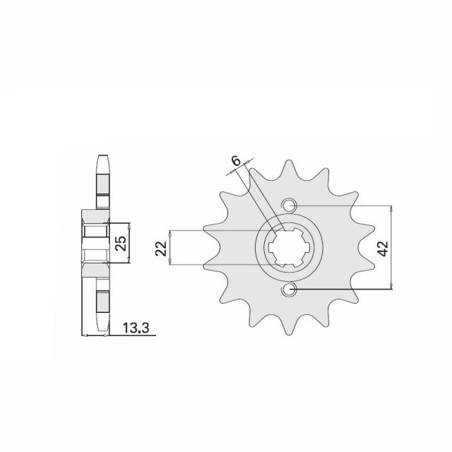 Piñón, 16 dientes, paso 525