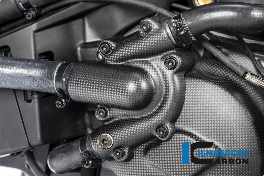Tapa de Carbono Ilmberger tapón de la bomba de agua, mate, Ducati Monster 1200, 1200S 2017-