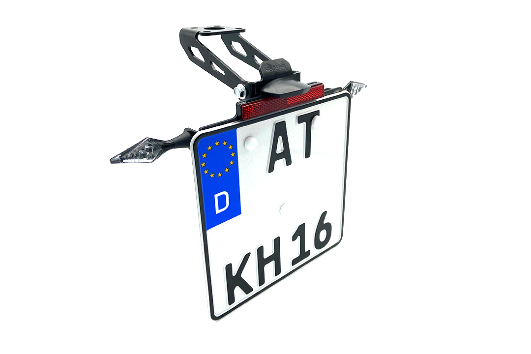 Soporte de matrícula alpha Technik para Kawasaki Ninja ZX4-R / ZX-4RR, año de modelo 2024-