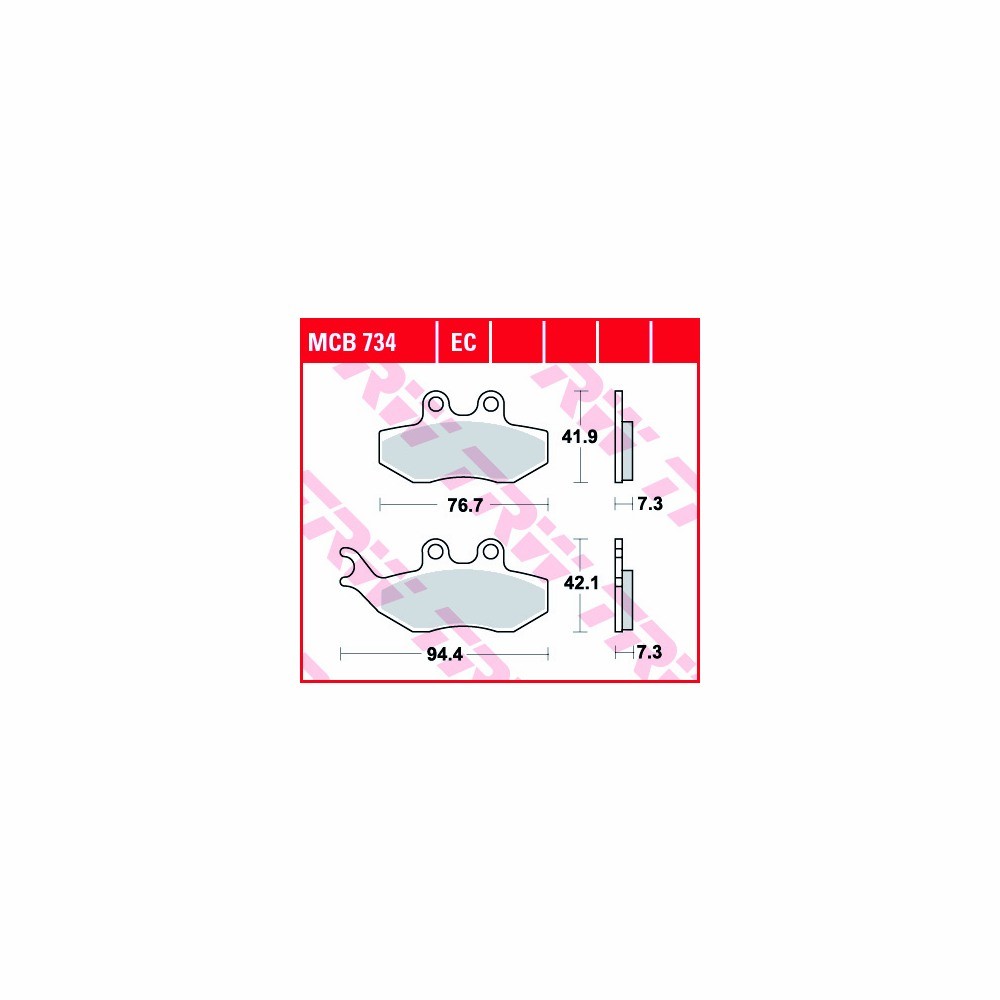 Juego de pastillas del freno TRW Allround MCB734