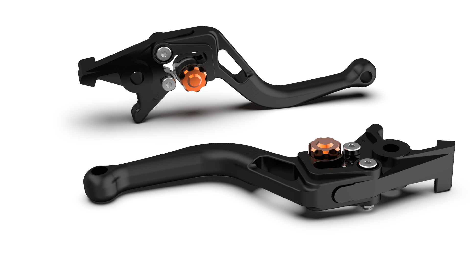 LSL maneta del embrague BOW L83R, corto, microgranallado en negro/naranja