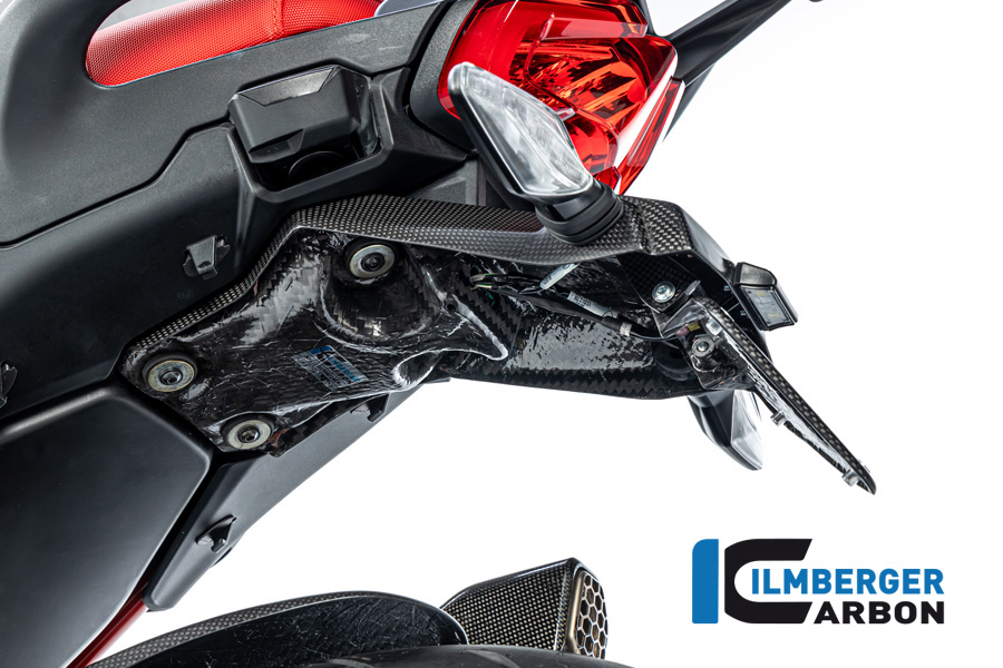 Soporte de matrícula de carbono Ilmberger, mate, Ducati Multistrada V4 2020-