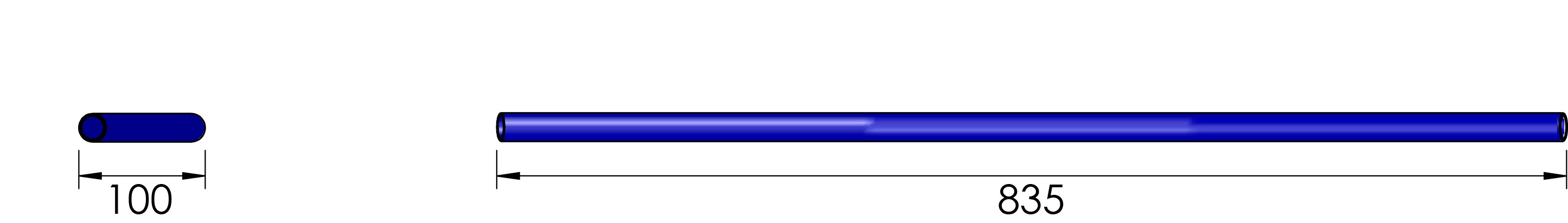 LSL Drag Bar Ancho LD2, 22 mm, Acero, negro