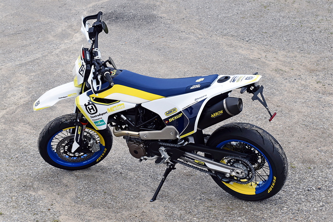 ARROW Silenciador DARK RACE-TECH para Husqvarna 701 Enduro / Supermoto año del modelo 2017-2022