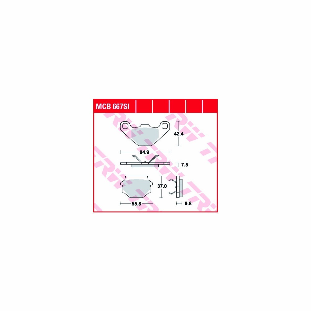 TRW Bremsbelagsatz Sinter Offroad MCB667SI hinten