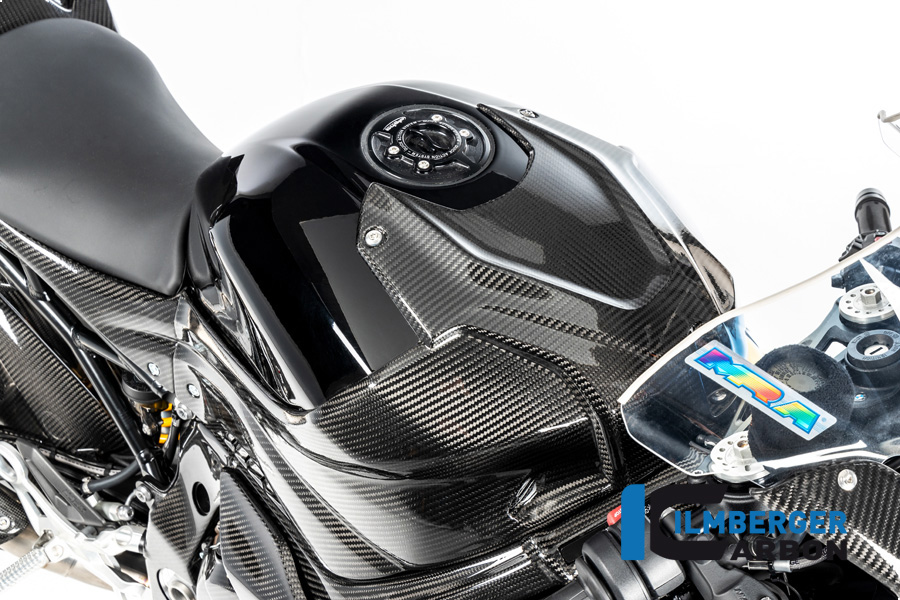 Ilmberger Carbon depósito de gasolinaabdeckung Racing, brillante, BMW S1000RR 2019- , M1000RR 2021-