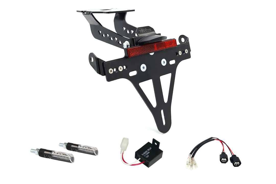 Kit de soporte de matrícula-luz de intermitente alpha Technik IDEA para Kawasaki Z900 a partir del año de modelo 2020 (Trasero)