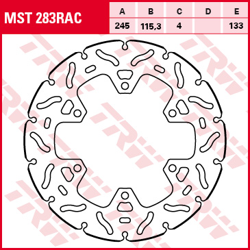 TRW disco de freno Deportivo fijo MST283RAC