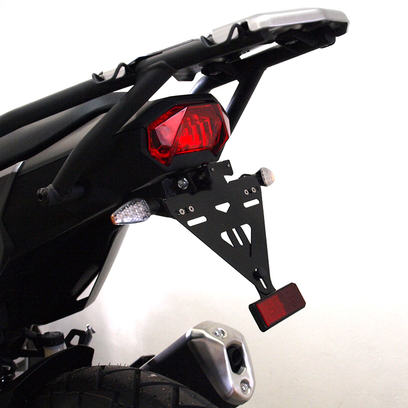 Soporte de matrícula alpha Technik para Kawasaki Versys-X300, ABS; Tipo LE300C; Año del modelo 2017-