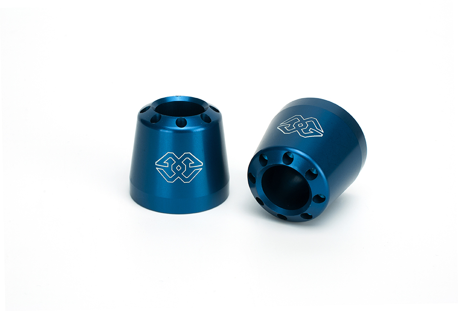 Par de contrapesos de manillar GILLES de aluminio CO-22-BL anodizado azul