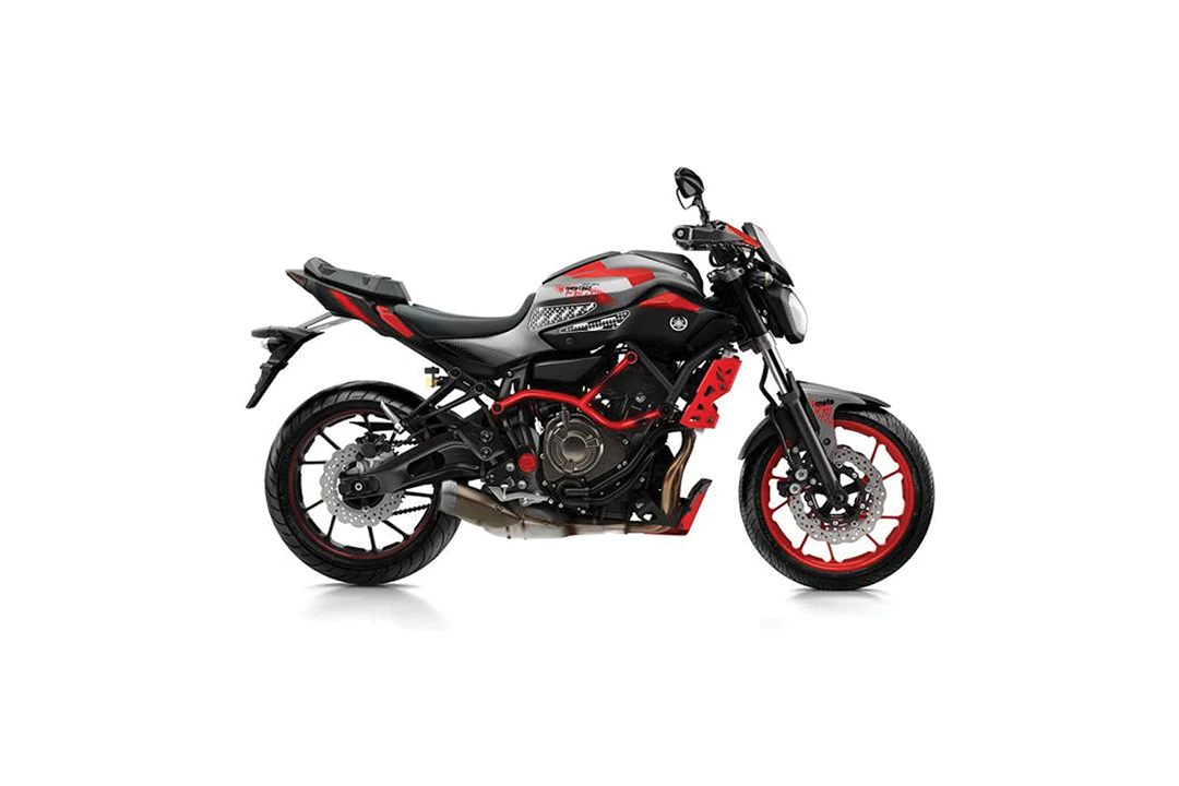 Stompgrip Traction Pads transparentes, para Yamaha MT07 (Moto Cage), 2015-2017