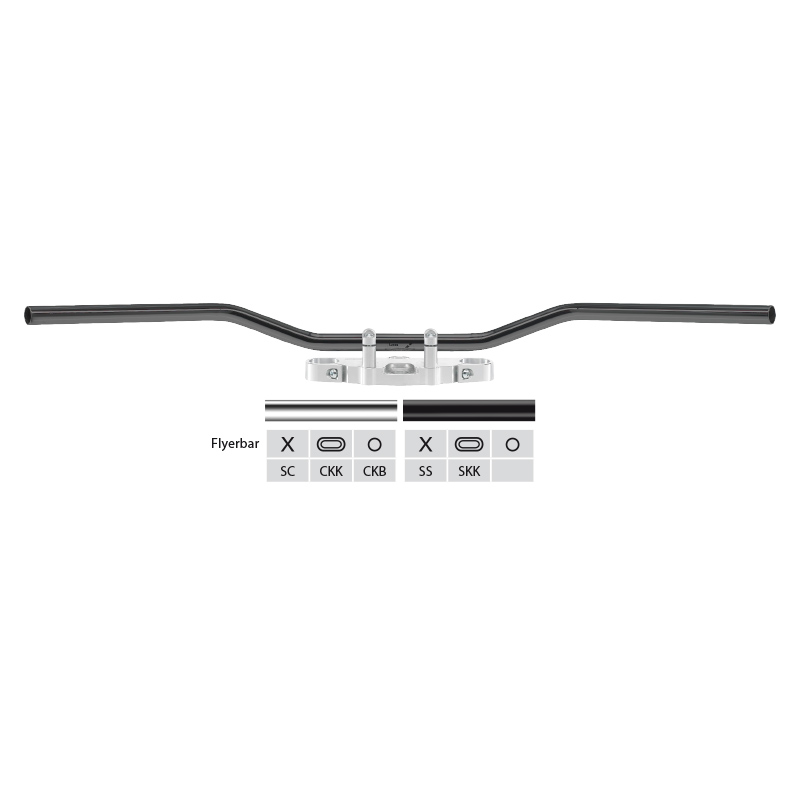 Manillar de acero TRW Flyerbar MCL132CKK, cromado