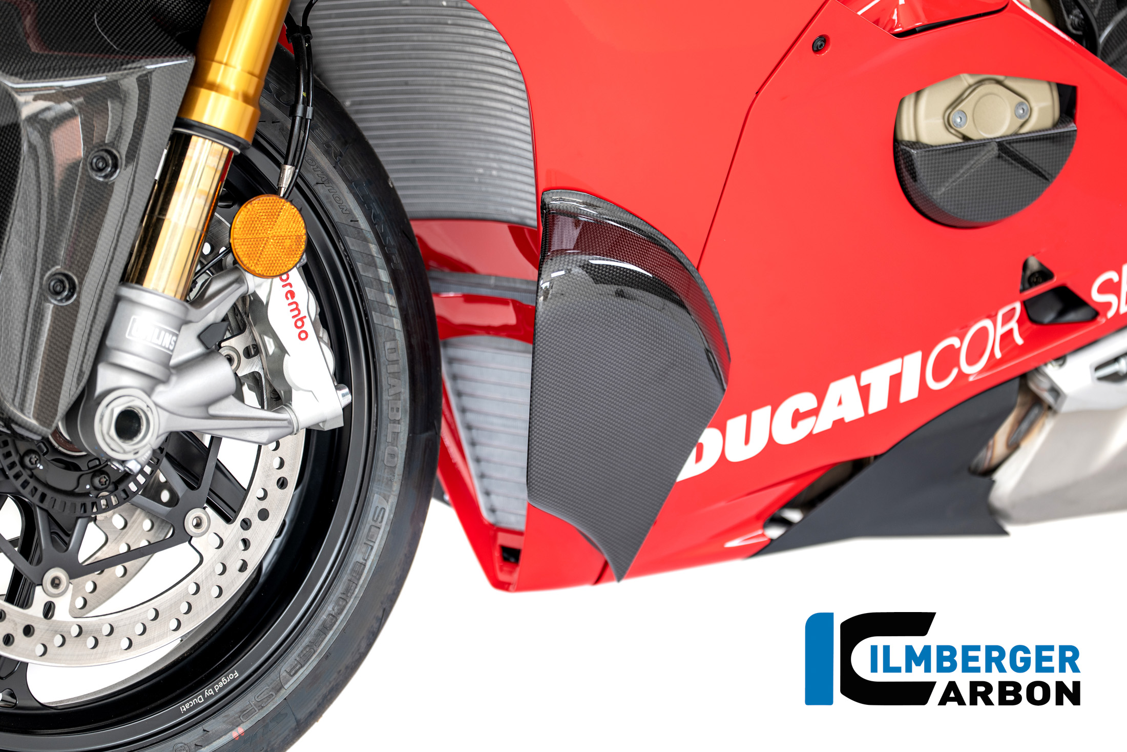 Ilmberger Carbon Sidepod links, glänzend, Ducati Panigale V4, S, R, 2025-