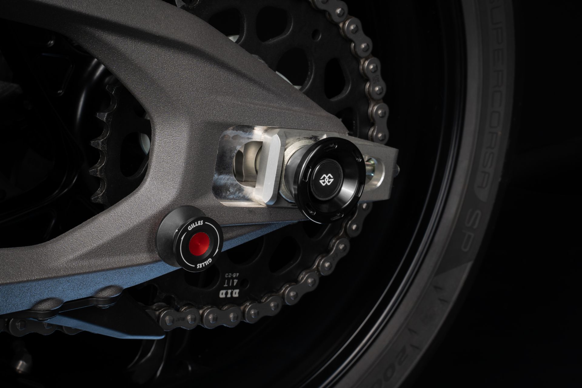 Protector de Eje Gilles trasero, Ducati Panigale V4, V4S, 2024- y Streetfighter V4S, 2025-