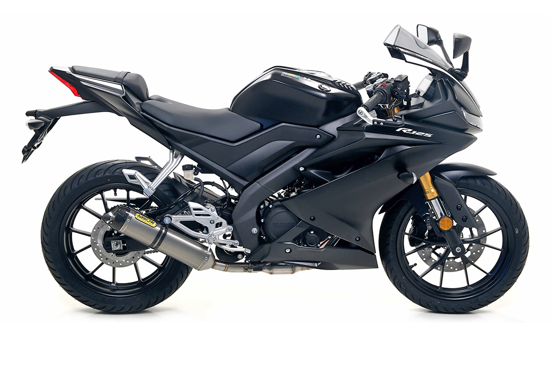 Escape ARROW THUNDER Titanio con tapa de carbono para Yamaha YZF-R125 2019- MT125 2019-